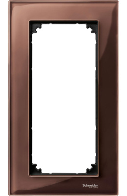 Рамка 2-постовая без перегородки Merten M-Elegance Стекло Махагон Merten M-Elegance MTN4025-3215