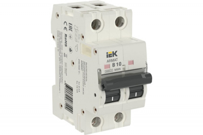 Автоматический выключатель 2P 10A (B) 6kA IEK M06N ARMAT IEK  AR-M06N-2-B010