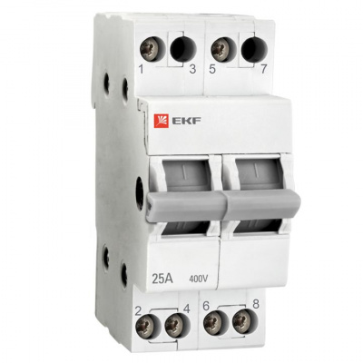 Трехпозиционный переключатель 2P 25A EKF Basic EKF  tps-2-25