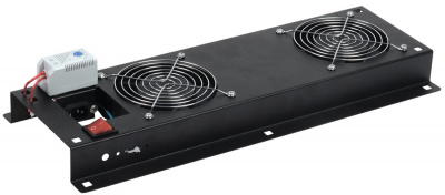 Вентиляторная панель с выключателем и термостатом 2 модуля черная ITK ITK ПВ FM05-22M