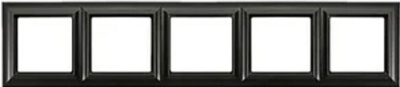Черный матовый Рамка 5-постовая Jung Eco Profi DECO Jung Eco Profi DECO EPD485SWM