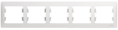 Рамка 5-постовая горизонтальная Systeme Electric Glossa Белый Systeme Electric Glossa GSL000105