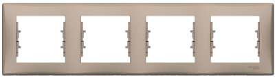 Рамка 4-постовая горизонтальная Schneider Electric Sedna Титан Schneider Electric Sedna SDN5800768
