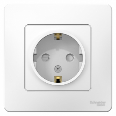 Розетка с заземлением со шторками скрытой установки 16A 250В Systeme Electric Blanca Белый Systeme Electric Blanca BLNRS001111