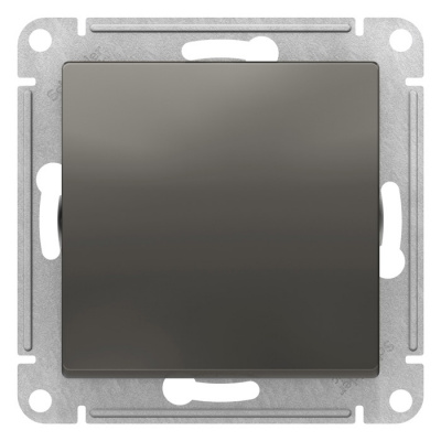 Кнопка нажимная сх.1 10AX механизм Schneider Electric AtlasDesign Сталь Systeme Electric AtlasDesign ATN000915