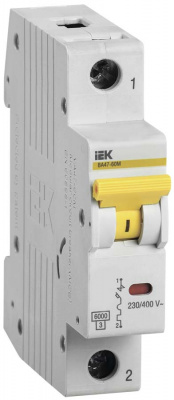Автоматический выключатель 1P 50A D 6kA IEK ВА47-60 IEK ВА47-60 MVA41-1-050-D