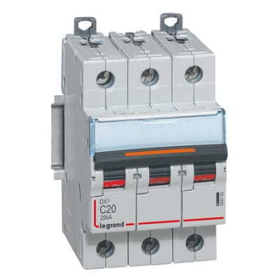 Автоматический выключатель 3P 20 A C 25kA Legrand DX3 Legrand DX3 409782
