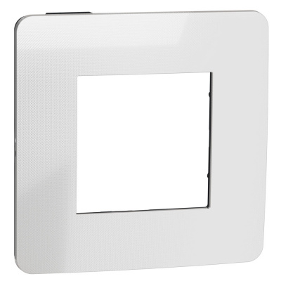 Рамка 1-постовая Schneider Electric Unica New Studio Metal Хром/Антрацит Schneider Electric Unica New Studio Metal NU280256