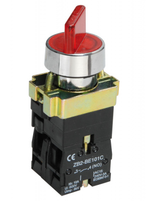 Переключатель LAY5-BK2465 2 положения красный IEK IEK  BSW90-BK-2-K04