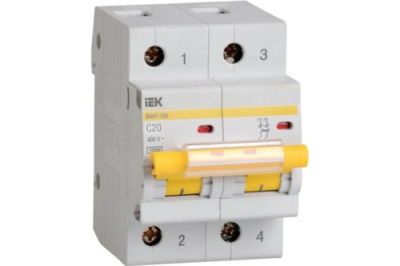 Автоматический выключатель 2P 20A (C) 10kA IEK ВА47-100 KARAT IEK  MVA40-2-020-C