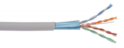 Кабель связи витая пара F/UTP, кат.5E 4x2х24AWG solid, LSZH, 305м, серый ITK ITK  LC1-C5E04-321