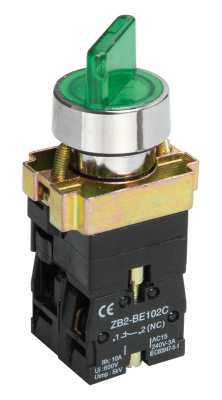 Переключатель LAY5-BK2365 2 положения зеленый IEK IEK  BSW90-BK-2-K06
