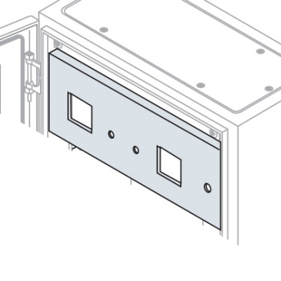 Пластрон на 2 измерительных прибора 72x72мм, 185х400мм ABB SR2 ABB SR2 PS2476K