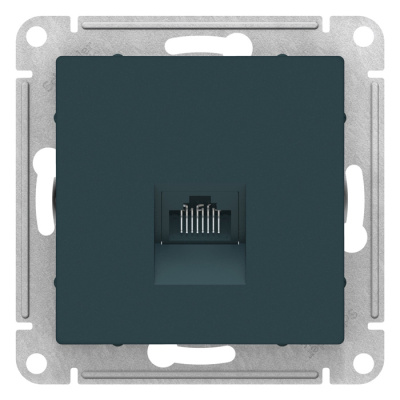 Розетка компьютерная RJ45 механизм Schneider Electric AtlasDesign Изумруд Systeme Electric AtlasDesign ATN000883