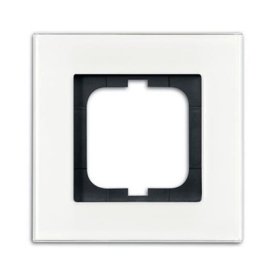 Рамка 1-постовая v.2012 ABB Carat Белое стекло ABB Carat 2CKA001754A4442