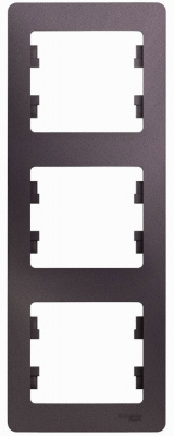 Рамка 3-постовая вертикальная Systeme Electric Glossa Сиреневый туман Systeme Electric Glossa GSL001407