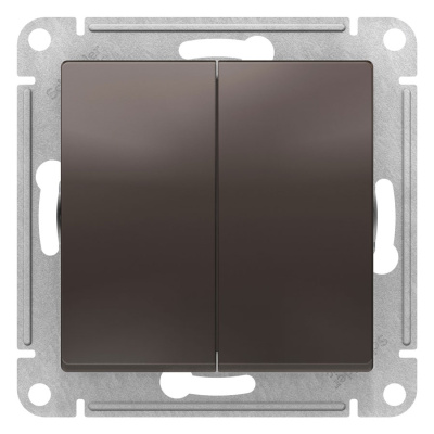 Переключатель 2-клавишный сх.6 10AX механизм Schneider Electric AtlasDesign Мокко Systeme Electric AtlasDesign ATN000665
