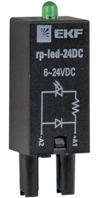 Модуль светодиодный 24 VDC для промежуточных реле RP EKF AVERES   rp-led-24DC