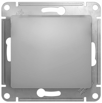 Выключатель кнопочный 10A (схема 1) Systeme Electric Glossa Алюминий Systeme Electric Glossa GSL000315