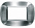 Рамка эллипс итальянский стандарт ITA 3 мод Bticino Axolute Фактурная сталь Alessi 