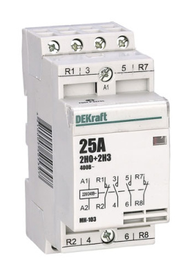 Контактор модульный 16A 2НО+2НЗ DEKraft МК103-016A-230B-22 DEKraft МК-103 18055DEK
