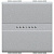 Переключатель промежуточный Axial безвинтовой зажим, 2 мод Bticino Living Light Алюминий