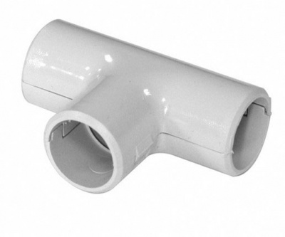 Тройник открывающийся Т-образный для труб D=25мм IP40 серый IEK IEK TIG CTA10D-TIG25-K41-025