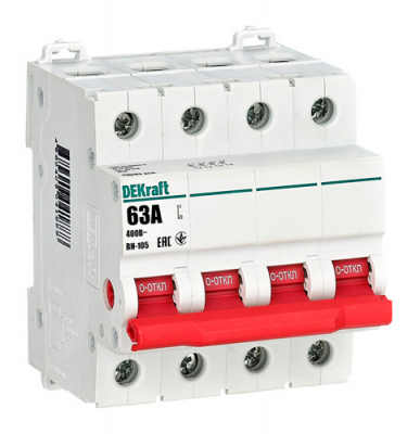 Выключатель-разъединитель 4Р 63А DEKraft ВН105-4P-63A DEKraft ВН-105 17097DEK