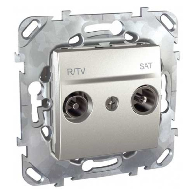 Розетка TV-SAT проходная Schneider Electric Unica Top Алюминий Schneider Electric Unica Top MGU5.456.30ZD