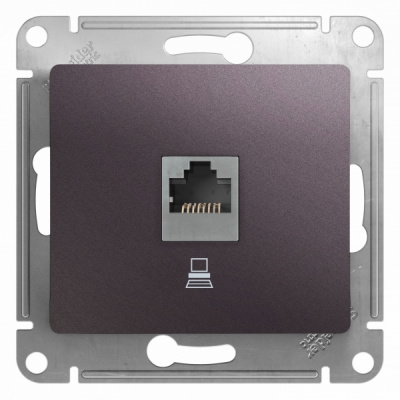 Розетка компьютерная RJ45 кат.5E механизм Systeme Electric Glossa Сиреневый туман Systeme Electric Glossa GSL001481K