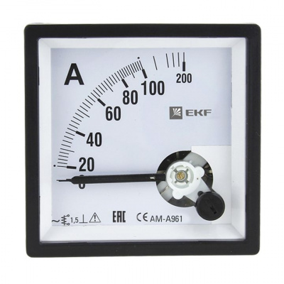 Амперметр аналоговый на панель 96х96 квадратный вырез 10A прямое подкл. EKF PROxima AM-A961 EKF  ama-961-10
