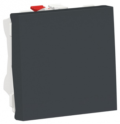 Переключатель 1-клавишный сх.6 10 AX 250В 2 модуля Schneider Electric Unica New Modular Антрацит Schneider Electric Unica New Modular NU320354