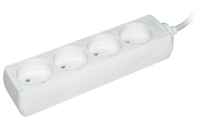 Удлинитель У4 4 места 2P/1,5 метра 2х0.75мм2 10А/250В IEK IEK  WYP10-06-04-01-N