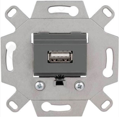 Механизм на суппорте USB 2,0 для передачи данных одинарный Merten SM&SD Merten Merten Механизмы MTN4581-0000