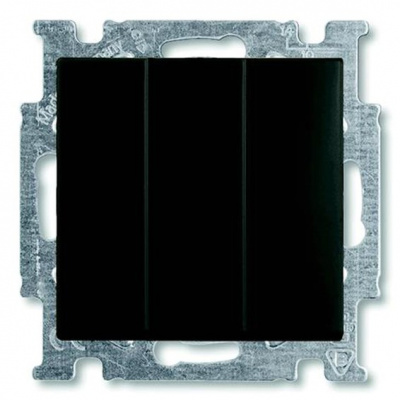 Выключатель 3-клавишный, 16A ABB BJB Basic55 château Черный ABB Basic 55 2CKA001012A2173