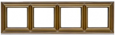Рамка 4-постовая Jung Eco Profi DECO Античная латунь Jung Eco Profi DECO EPD484AT