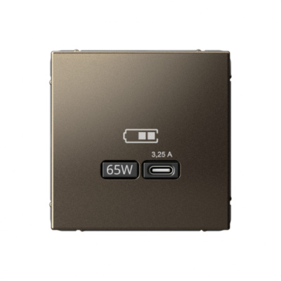 ARTGALLERY USB РОЗЕТКА тип-С 65Вт высокоскор.заряд. QC, PD, механизм, МОККО Systeme Electric ArtGallery GAL000627