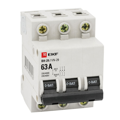 Выключатель нагрузки 3P 40A ВН-29 EKF Basic EKF Basic BH SL29-3-40-bas