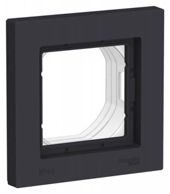 Рамка 1-постовая IP44 Schneider Electric AtlasDesign AQUA Карбон Systeme Electric AtlasDesign ATN441001