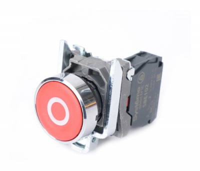 Systeme Electric Кнопка SB4 в сборе модульная 22мм красная металл 1НЗ с маркировкой "О" Systeme Electric SB4 SB4BA4322