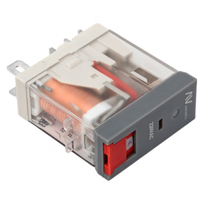 Реле промежуточное с кнопкой и мех. индикацией RPAt 25/1 12A 230В AC EKF AVERES   rpat-25-1-230AC