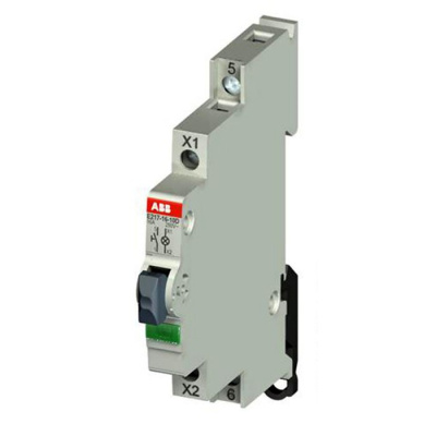 Выключатель кнопочный с подсветкой зеленый ABB E217-16-01D  ABB E210 2CCA703252R0001