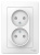 Розетка двойная без заземления со шторками скрытой установки 16A 250В Systeme Electric Blanca Белый Systeme Electric Blanca BLNRS000121