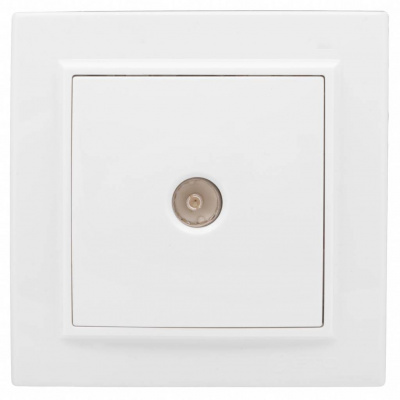 Розетка TV 1-местная СП 75Ом 5-862МГц EKF Basic Минск Белый EKF Минск ERA00-027-10