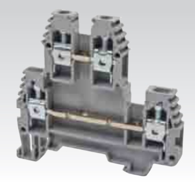 Клеммник 2-х ярусный, с внутр. перемычкой, с конт. на землю, 4 мм.кв., (земля); PIK 4NT Klemsan Klemsan  336570