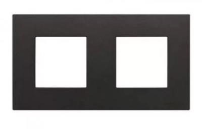 Рамка 2-постовая 2+2 мод ABB NIE Zenit Стекло Графит N2272 CF ABB Zenit 2CLA227200N3801