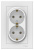 Розетка двойная с заземлением 16A в сборе Schneider Electric AtlasDesign Белый Systeme Electric AtlasDesign ATN000124