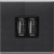 Зарядное устройство USB 2х750mA/1х1500mA 2 мод ABB NIE Zenit Антрацит N2285 AN ABB Zenit 2CLA228500N1801
