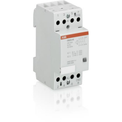 Контактор модульный 24А AC1 катушка 12В АС/DC ABB ESB-24-04  ABB ESB GHE3291202R1004