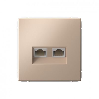 ARTGALLERY РОЗЕТКА двойная компьютерная RJ45+RJ45, кат.6А, механизм, ПЕСОЧНЫЙ Systeme Electric ArtGallery GAL001288